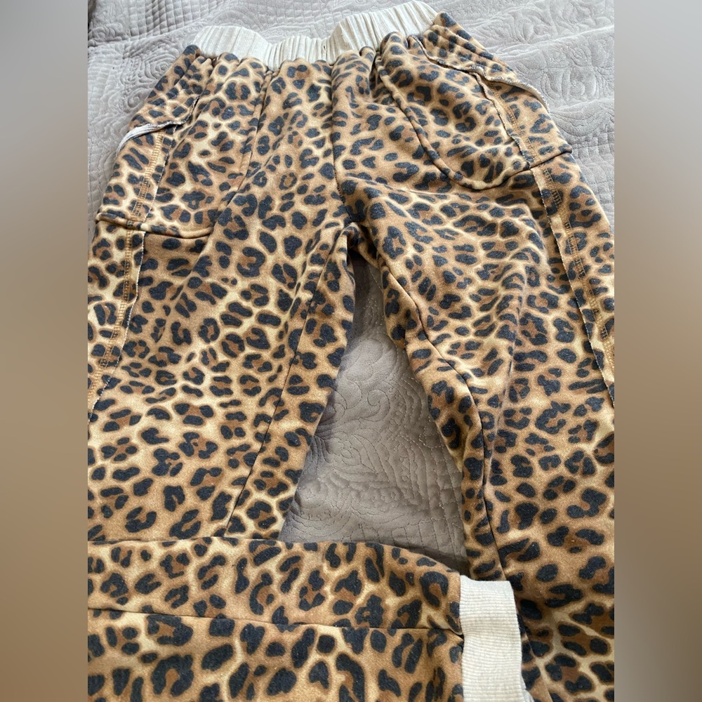 Cheetah print sweatpants